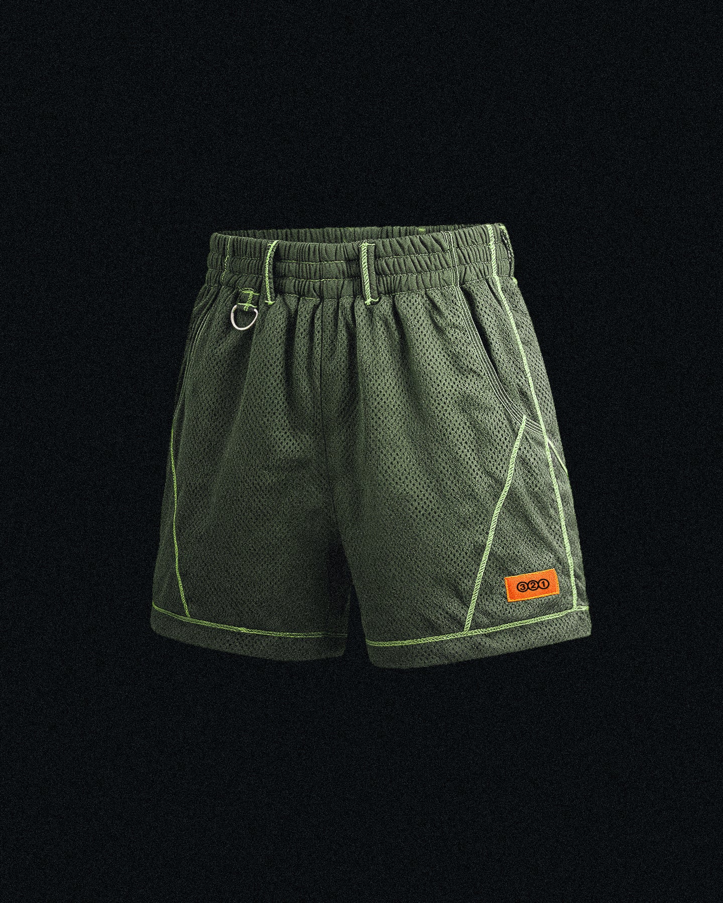 GREEN GRASS MESH SHORTS
