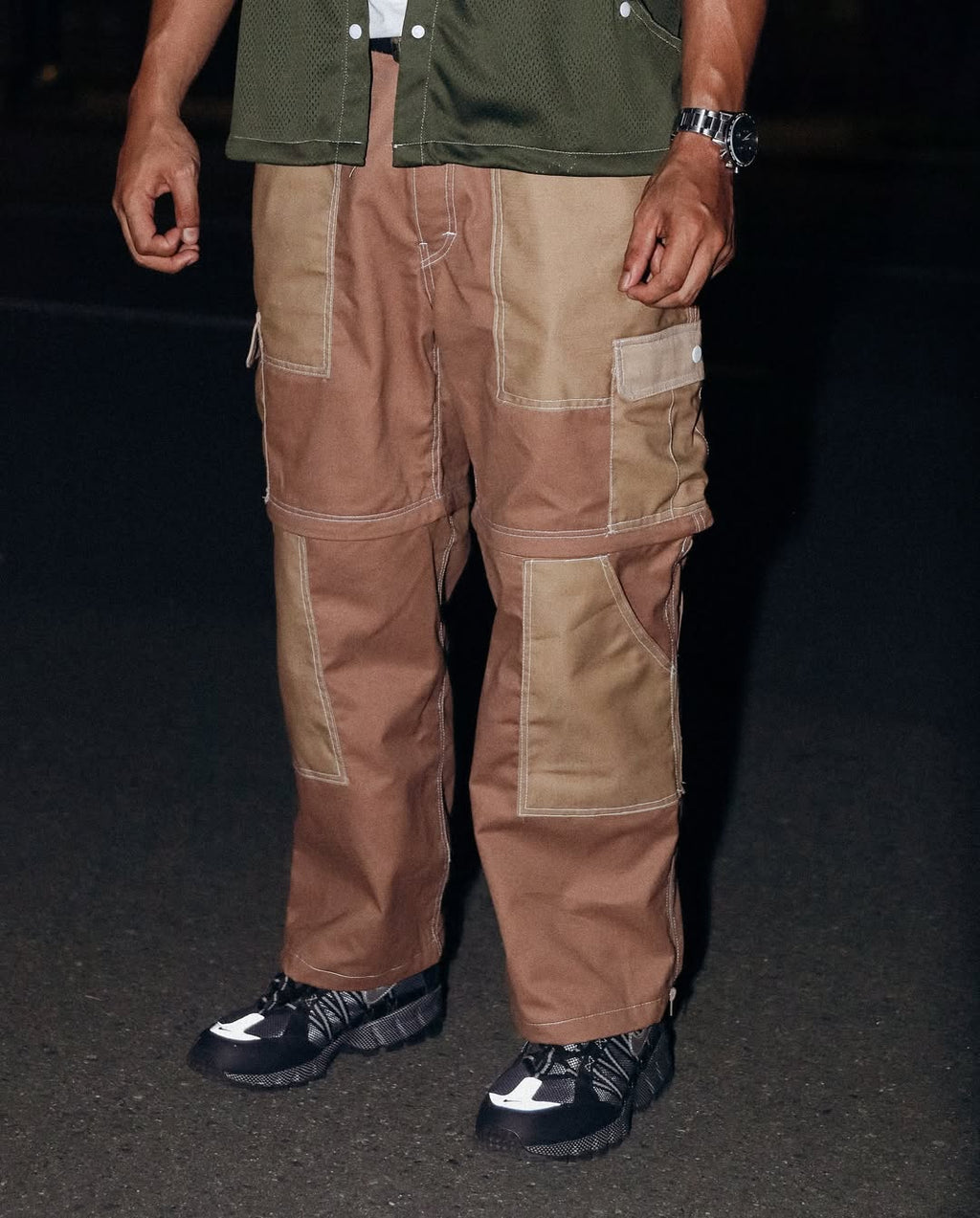 HUNT AND HARVEST BROWN TRI-TONE PANTS