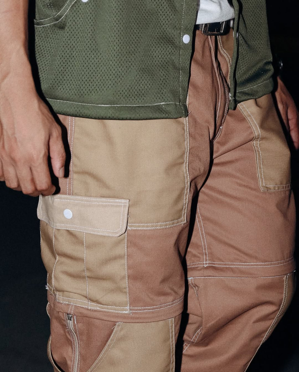 HUNT AND HARVEST BROWN TRI-TONE PANTS