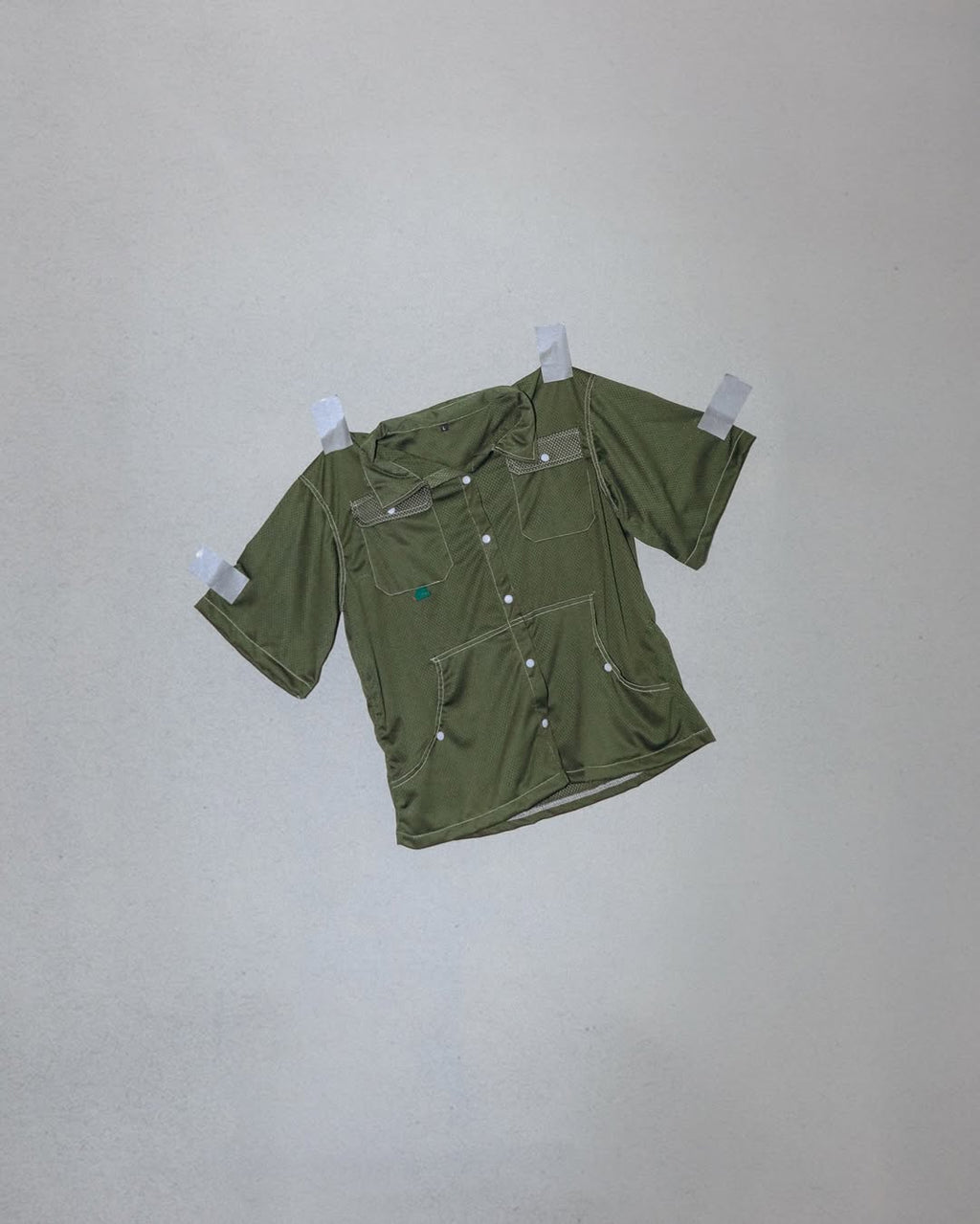 HUNT AND HARVEST GREEN MESH CAMP SHIRT