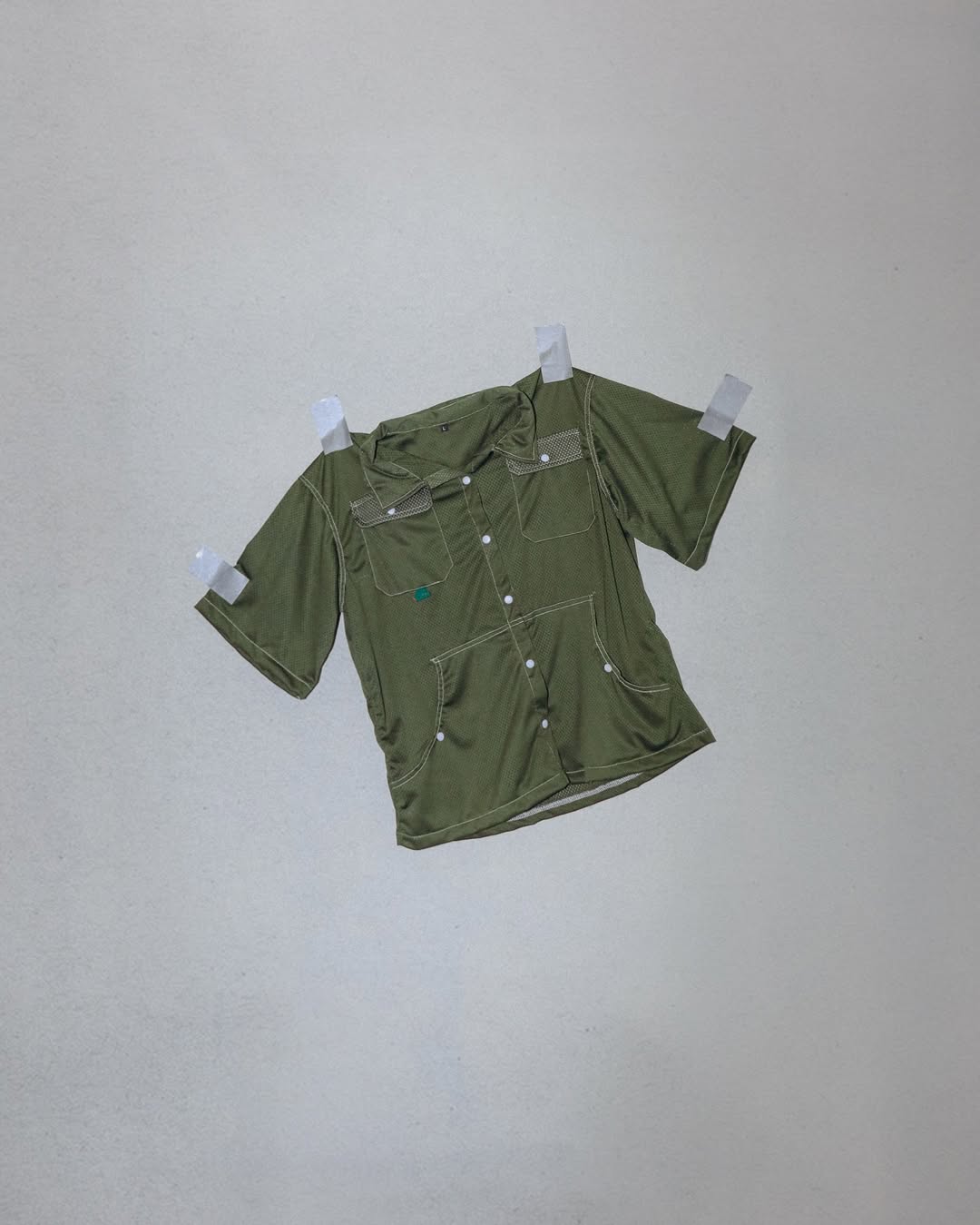 HUNT AND HARVEST GREEN MESH CAMP SHIRT