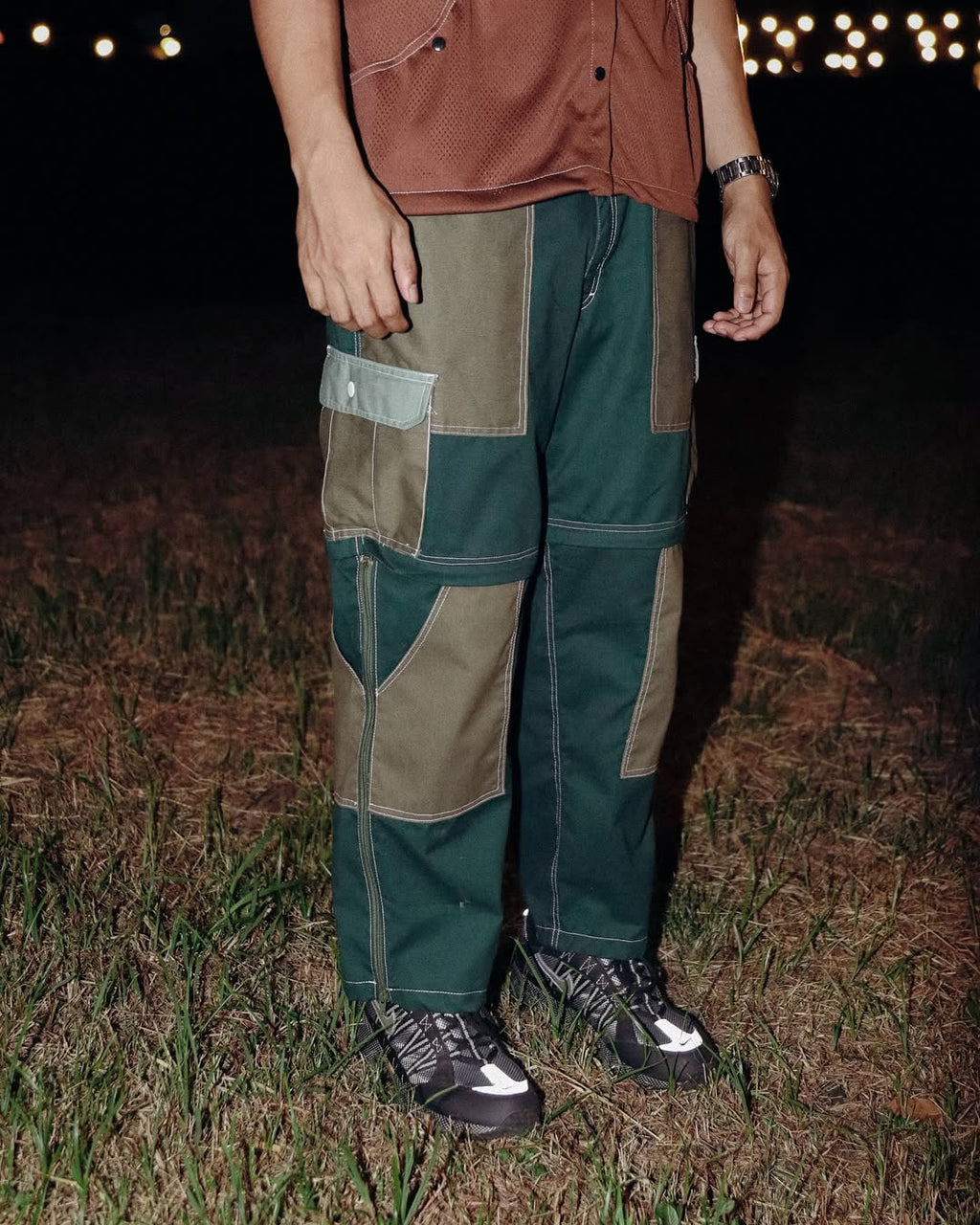 HUNT AND HARVEST GREEN TRI-TONE PANTS